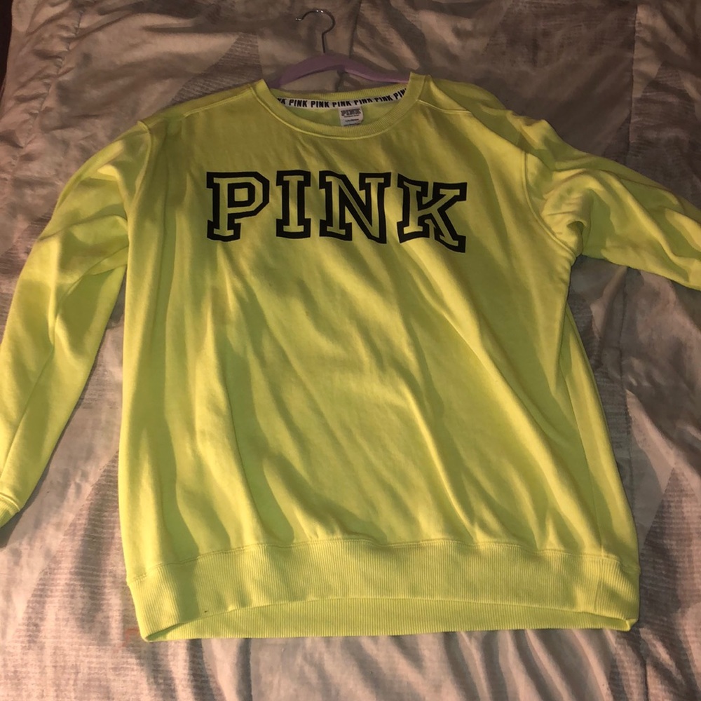 Pink lime green sweatshirt